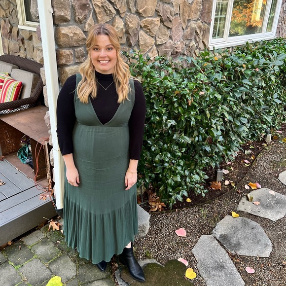 Abercrombie & Fitch Tie strap babydoll midaxi dress - Picture 5 of 6